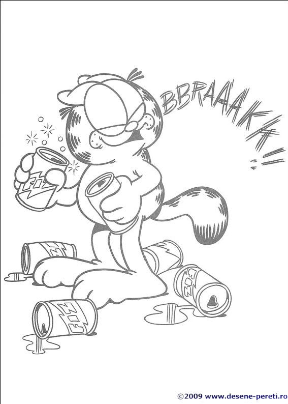 garfield desene colorat